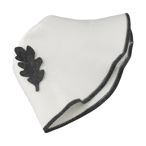 Insulated Fisherman Felt Sauna Hat Offering Water Absorption for Sauna Room and Bath House Use (White)