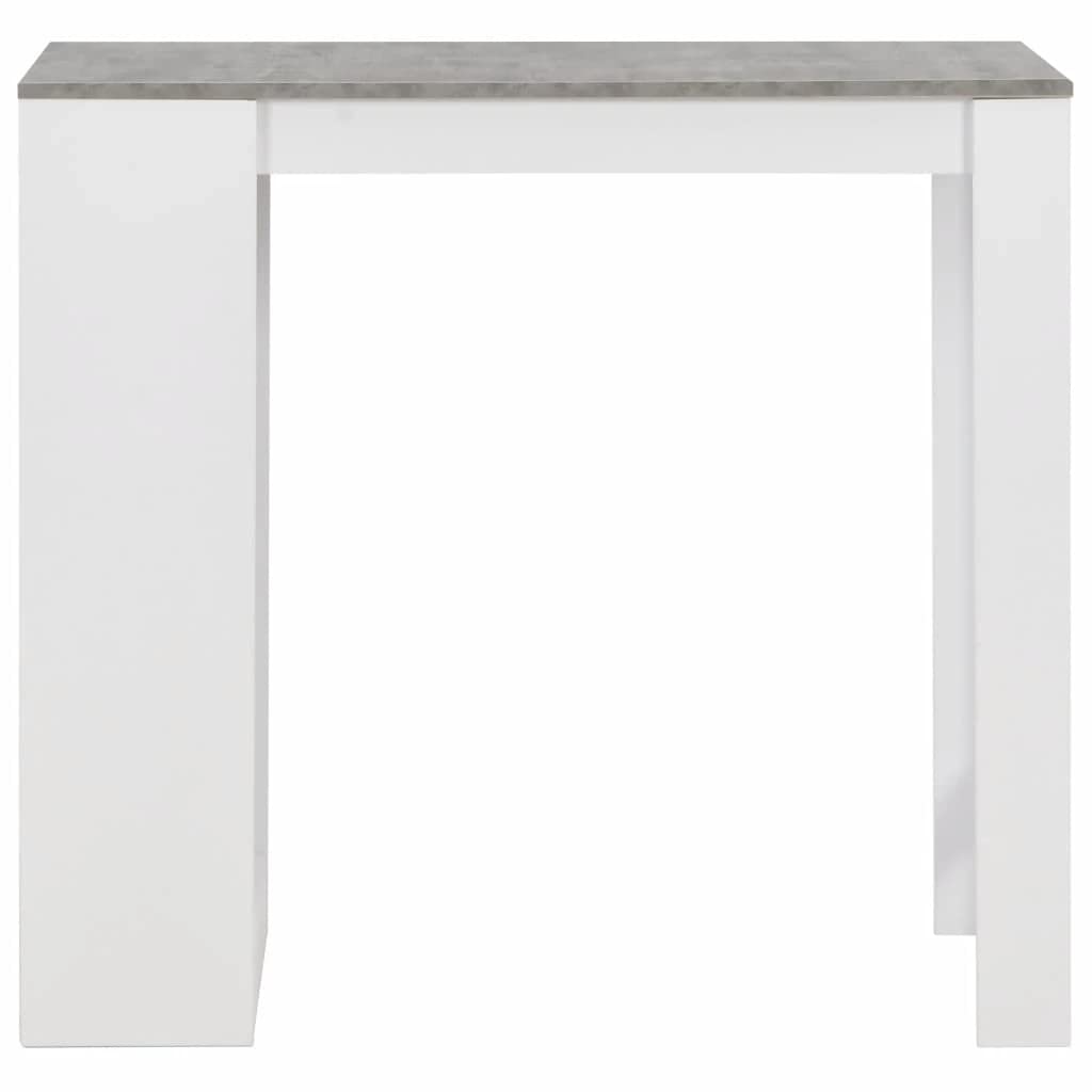 vidaXL Tavolo da Bar con 3 Ripiani da Colazione Moderno Elegante Robusto Bancone Tavolino Alto da Cucina 110x50x103 cm Nero in Truciolato