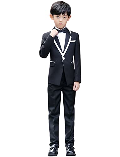 Costume garçon à un bouton avec veste et pantalon pour Noël