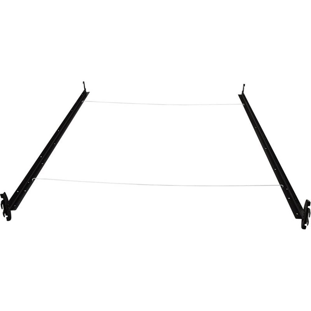 Pemberly Row Contemporary Hook On Bed Rails Twin/Full in Coffee