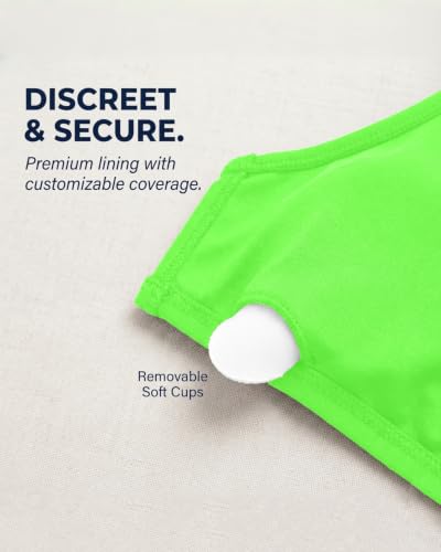 Image of Holipick Twist Front Bikini Tops for Women - Push Up Bathing Suit Top Padded Swimsuit Top