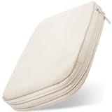 トラベルポーチ 圧縮 【YKKファスナーで、撥水＆耐久性のある生地】 旅行 便利グッズ 衣類 衣類圧縮袋 旅行用圧縮袋 圧縮ポーチ 圧縮バッグ 2WAY くすみカラー (Cream Ivory, L)