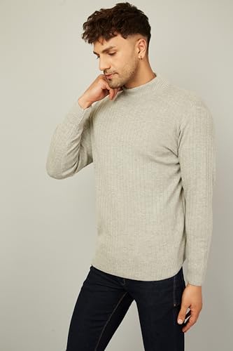 Image of Kvetoo Men High Neck Full Sleeve Winter Woolen Sweater