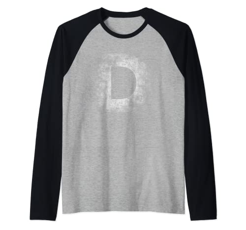 Letter D Capital Alphabet Monogram - D Initial Name Letter D Maglia con Maniche Raglan
