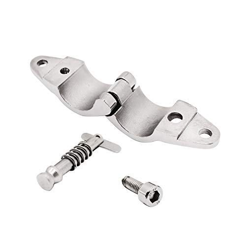 SHENGHUISS Pair 1” Boat Bimini Top Hinged Jaw Slide Stainless Steel 316 with Boat Pin & Cam Clamp Awning Marine Hardware Fitting Yachts Rowing Boats Accessories (Pair) - Thumbnail 6