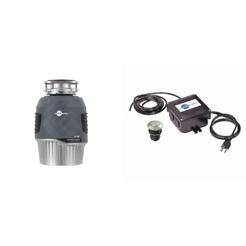 Image of InSinkErator EVOLUTION 1HP 1 HP, Advanced Series Continuous Feed Food Waste Garbage Disposal, Gray & STS-OOSN Garbage-disposals, Satin Nickel