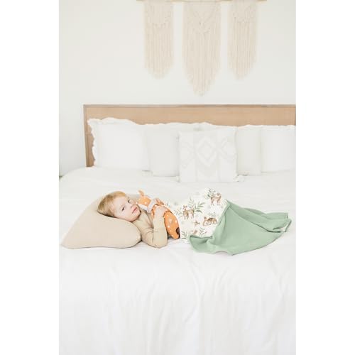 Konssy Muslin Baby Blankets for Girls Boys, 100% Cotton Crib Blanket for Infant Toddler, Super Soft and Lightweight Nursery Swaddling Wrap 40"x36" (Woodland)