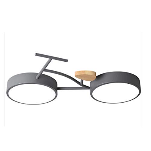 Lámpara de Techo para Bicicleta Infantil, habitación Infantil, habitación del bebé, Luces Decorativas Verdes, Blancas y Grises