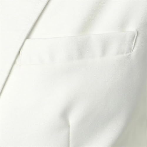 Men's Solid Color Business Casual Jacket Single Button Suit Coat for Wedding Party Formal Wear4