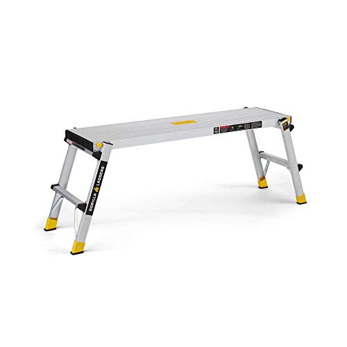 Gorilla Ladders GLWP-47(2-Pack) 47.25 in. x 12 in. x 20 in. Aluminum Slim-Fold Work Platform, 300 lbs. Load Capacity (2-Pack)