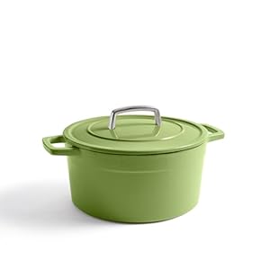 Martha by Martha Stewart 5 QT Enameled Cast Iron Dutch Oven w/Lid – Bay Leaf