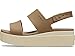 Crocs Brooklyn Low Wedge for Women - Adjustable Buckle Heel Straps with Pushpin Closure, Flexible, and All-Day Wear Khaki/Bone 8 M