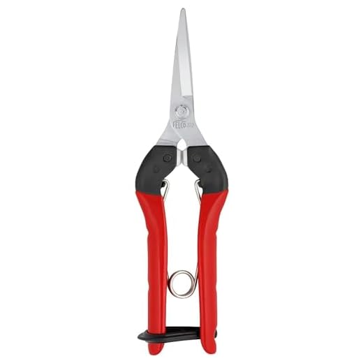 FELCO Ernte-/ Leseschere Nr. 322 (für Obst- / Blumen- + Gemüsestiele, kompakte Schere mit Stahlgriff, gerade verchromte Klinge, für Rechtshänder + Linkshänder, Länge 190 mm) FELCO 322