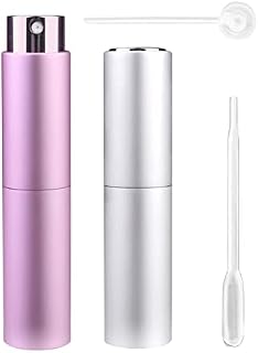 Zingso podróżne butelki z rozpylaczem do perfum, 3 szt., 6 ml, minibutelki z rozpylaczem, do wielokrotnego napełniania, perfumy po goleniu, puste butelki podróżne z lejkiem, 10ml