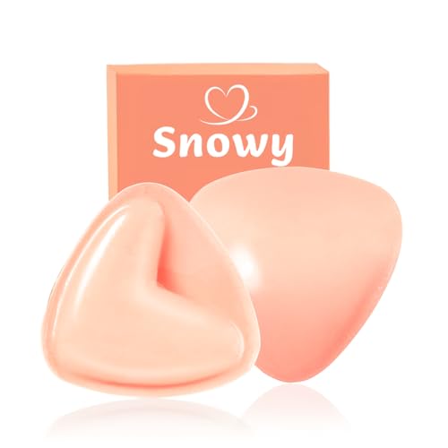 Snowy Sticky Bra Inserts Reusable and Waterproof Double Sided Push Up Sticky Bra for Women Dresses Bikinis (Skin A-B)