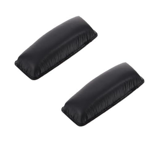 SMASOLO 2 pièces Coussinets de Bandeau Flexibles et Confortables pour Casque Audio Mousse de Remplacement Noire avec Adhésif Protection pour Tête et Cheveux