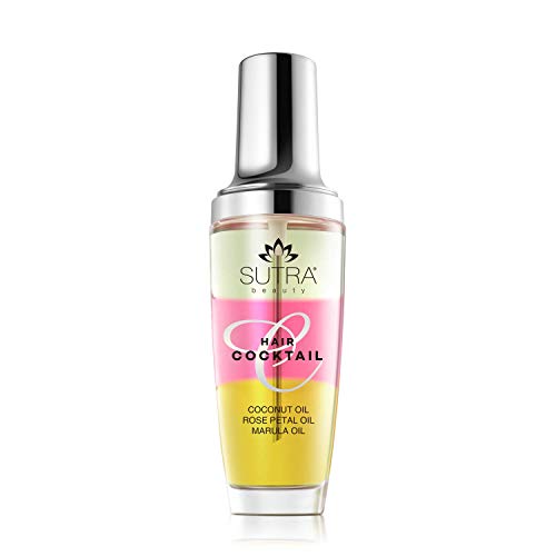 SUTRA Professional Hair Cocktail - Conditioning Hair Serum for Damaged Hair, Leave-In Treatment, Coconut, Rose Petal, and Marula Oil, 2.20 oz