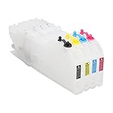 KIMISS 4 Stück Nachfüllbare Einweg-Tintenpatronen – Ersatz für Leere Druckerpatronen für Magenta, Blau, Gelb, Schwarz (#11)