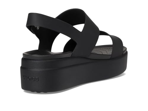 Crocs Femme Brooklyn Low Wedge Sandales, Black/Black, 38/39 EU