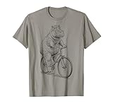 Cyclisme faune. Drôle rétro vintage hippopotame hippopotame équitation vélo cyclistes conception graphique