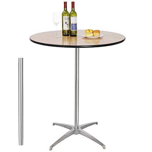 image for SUPER DEAL 36” Diameter Round Cocktail Table Pub Bar Table - Wood To