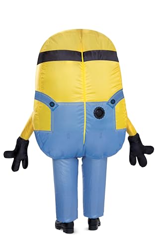Disguise Bob Inflatable Minion Costume for Kids, Official Minions Halloween Costume, Blow Up Jumpsuit with Fan, Child Size (up to 7-8)2