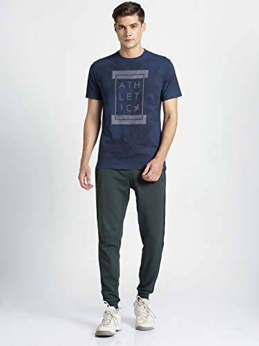 Image of Jockey AM71 Men Super Combed Cotton Rich Slim Fit Jogger with Zipper Pockets