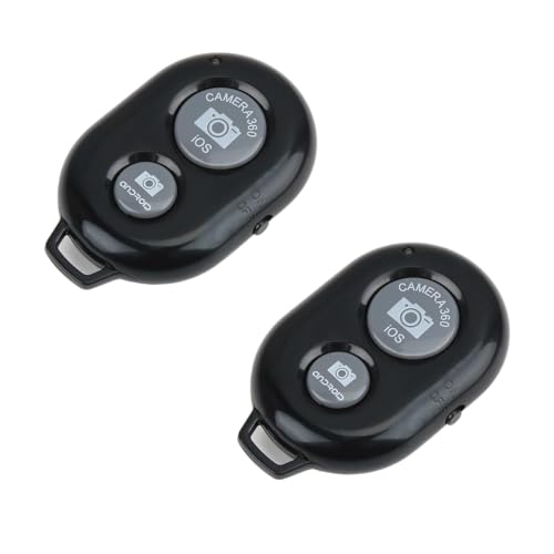 2 Piezas Bluetooth Temporizador Obturador, Control Remoto Bluetooth para Fotografía Móvil, Disparador Automático para Selfies y Fotos de Grupo, Compatibilidad con iOS y Android, Portátil y Fácil