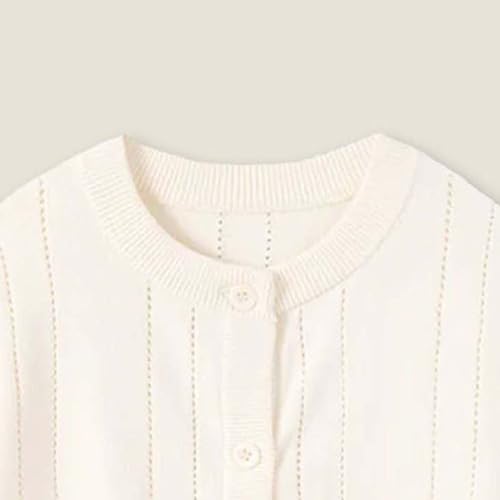 Girls Boys Cardigan Long Sleeve Crochet Hollow Out Knit Tops Kids Basic Crewneck Sweater Button Front Cardigan Shrugs4