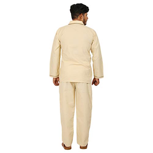 Image of Emperor Men's Cotton Plain /Solid Night Suit Pack of 1