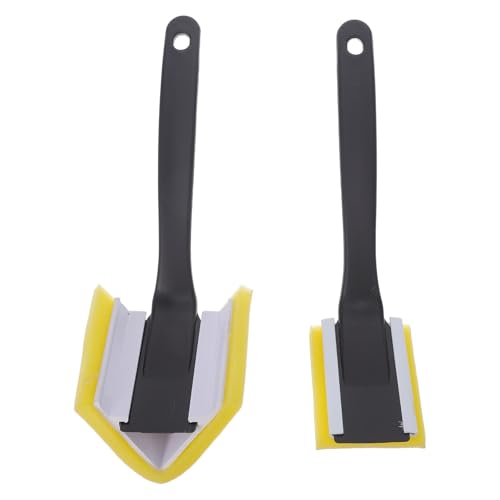 Toddmomy Pennelli Angolari per Pittura da 2 Pezzi Manico Triangolare, Setole per Rifiniture Precise di Bordi e Fessure, Strumento per Pitturare Angoli di Soffitti e Pareti in Ambienti