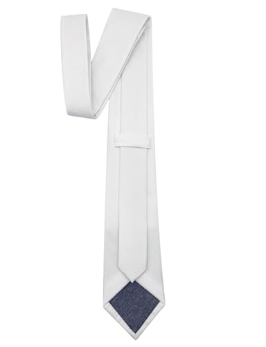 Image of Kebocis Mens Solid Color Cotton Necktie for Men