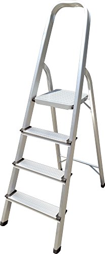 Preisvergleich Produktbild Hyfive Aluminium 4 Leiter mit rutschfeste Trittstufen Lightweight Aluminium EN 131