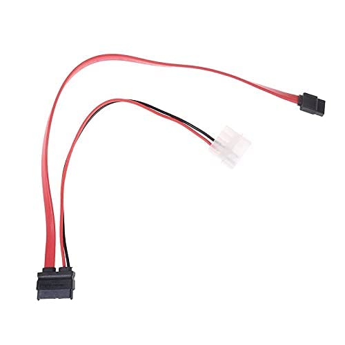 Image of 7 + 6 Pin Slimline SATA Cable for Slim Laptop SATA DVD CD-RW Drive 13 pin Sata + Power Adapter Cable Wire for Notebook Optical Drive