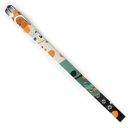 Collier pour chien courbes et cercles au design graphique soigné