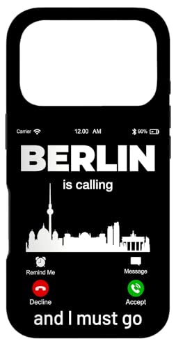 Berlin Is Calling & I Must Go Illustration Graphic Designs �X�}�z�P�[�X iPhone 17 Pro �p