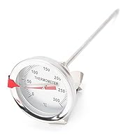 Frittierthermometer mit Ablesung, Messung Heißer Speisen in der Ölpfanne, 50 ℃ Bis 300 ℃, Zifferblattthermometer mit 5cm Zifferblatt Zum Frittieren Grillen Truthahn