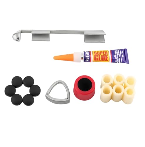 HEYBALL 15 Pack Cue Stick Tip Repair Kit – Complete Pool Cue Tips Accessory Set – Includes 6 Pool Cue Tips, 6 Pool Cue Repairers, 1 Billiard Cue Clamp, 1 Cue Tip Glue, 1 Billiards Shaper
