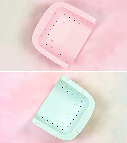 Miniatura 7 de KADS Lámpara de uñas LED UV de 48 W, secador de luz UV profesional, mini secador de esmalte de uñas, secado de uñas (rosa)