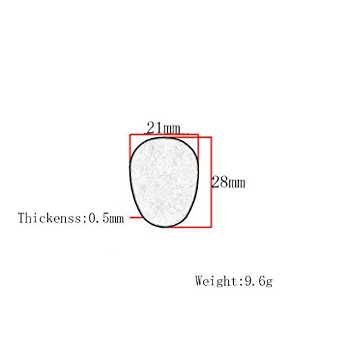 Alnicov 8 Stück Mundstückpolster 0,5 mm für Alt-/Tenorsaxophon ovale Gummi