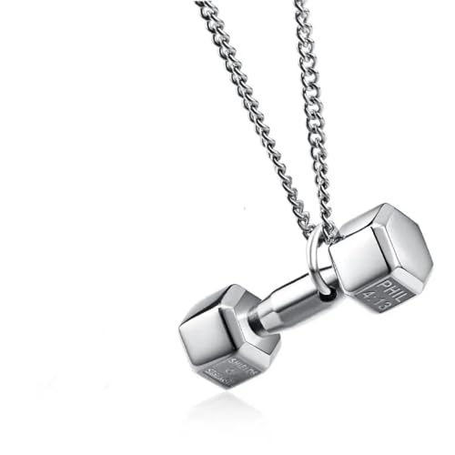 Colliers haltérophilie sport musculation pendentif chaîne fitness mixte