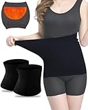 GYHWOFUL Damen Nierenwärmer 2er Set – Rückenwärmer & Bauchwärmer, Elastischer Taillenwärmer für Taille 60–107 cm, Wärmegürtel für Winter, Rücken- und Bauchstütze, Hüftwärmer, Thermische Nierenstulpen