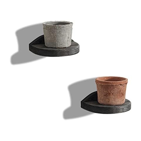 Freezing point Small Floating Shelves for Wall Set of 2 Semicircle Wood 4Inch Mini Wall Shelf Decor Plant Display Collectibles Mounted Kitchen Bathroom Bedroom Corner Decorative Storage Tiny Stand Cover