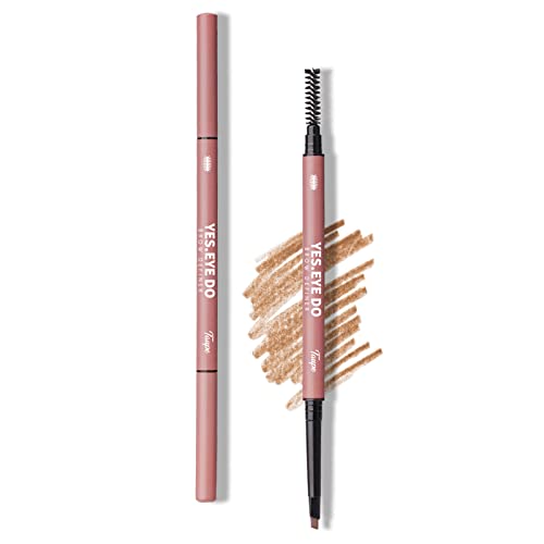Eyebrow Pencil With Brush, Automatic Dual-Sided Eye Brow Pencils For Women, 2Mm Micro Precision Tip For Hair Like Stroke, Waterproof Long-Lasting Buildable Pigment, Taupe, Yes.eye Do #TOP3