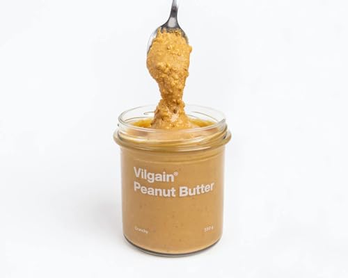 Vilgain BIO Erdnussbutter 1kg – 100% natürlich, ohne Zucker & Palmöl, vegan, crunchy, reich an Eiweiß & Vitaminen, Bio-Qualität, ideal für Brotaufstriche, gesunde Rezepte & Snacks (1000g, Knusprige)
