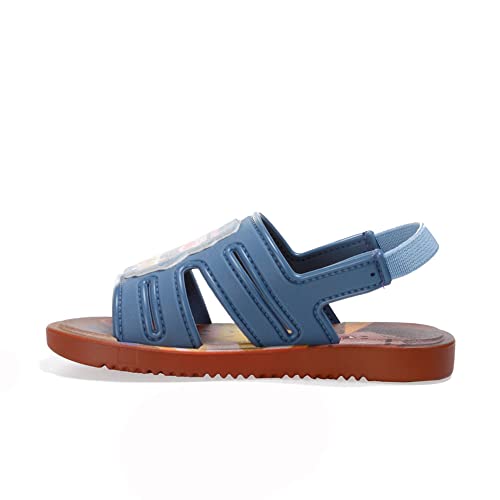 Mundo Bita Tambor Sandália, Bebê Meninos, Marrom/Azul, 20