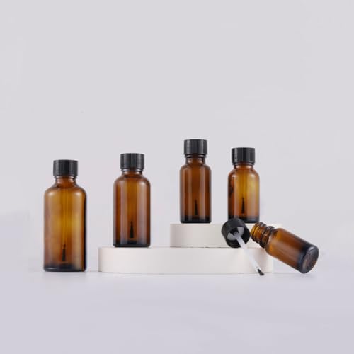 UPSTORE 4 frascos vazios de esmalte de 20 ml com tampa de pincel para arte de unhas