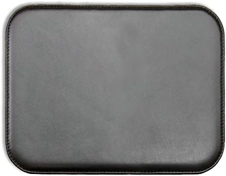 Maruse Italian Leather Mouse Pad for Home or Office Desktop, Handmade in Italy, Black