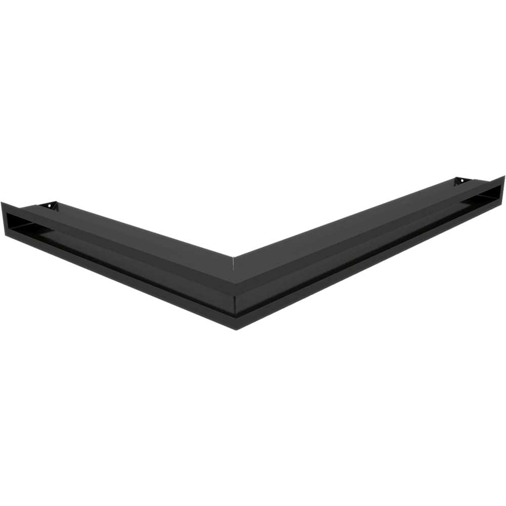 Grille d'aeration d'angle KRATKI habillage cheminee salon chaleureux