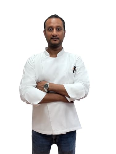 Italbangla Textile Chaqueta de Chef de Manga Larga para Hombre - Uniforme de Restaurante, blanco, XXL